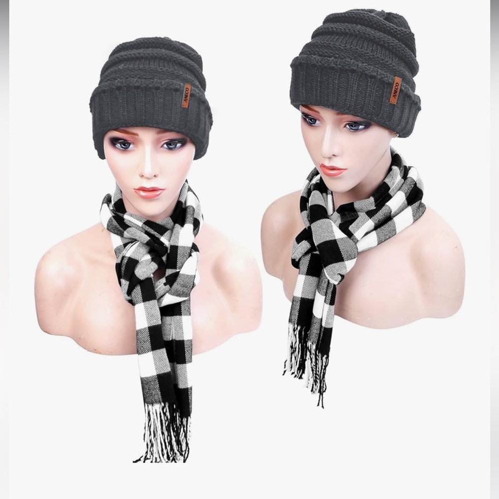 Winter Warm Knitted Sets Touch Screen Gloves Wint… - image 6